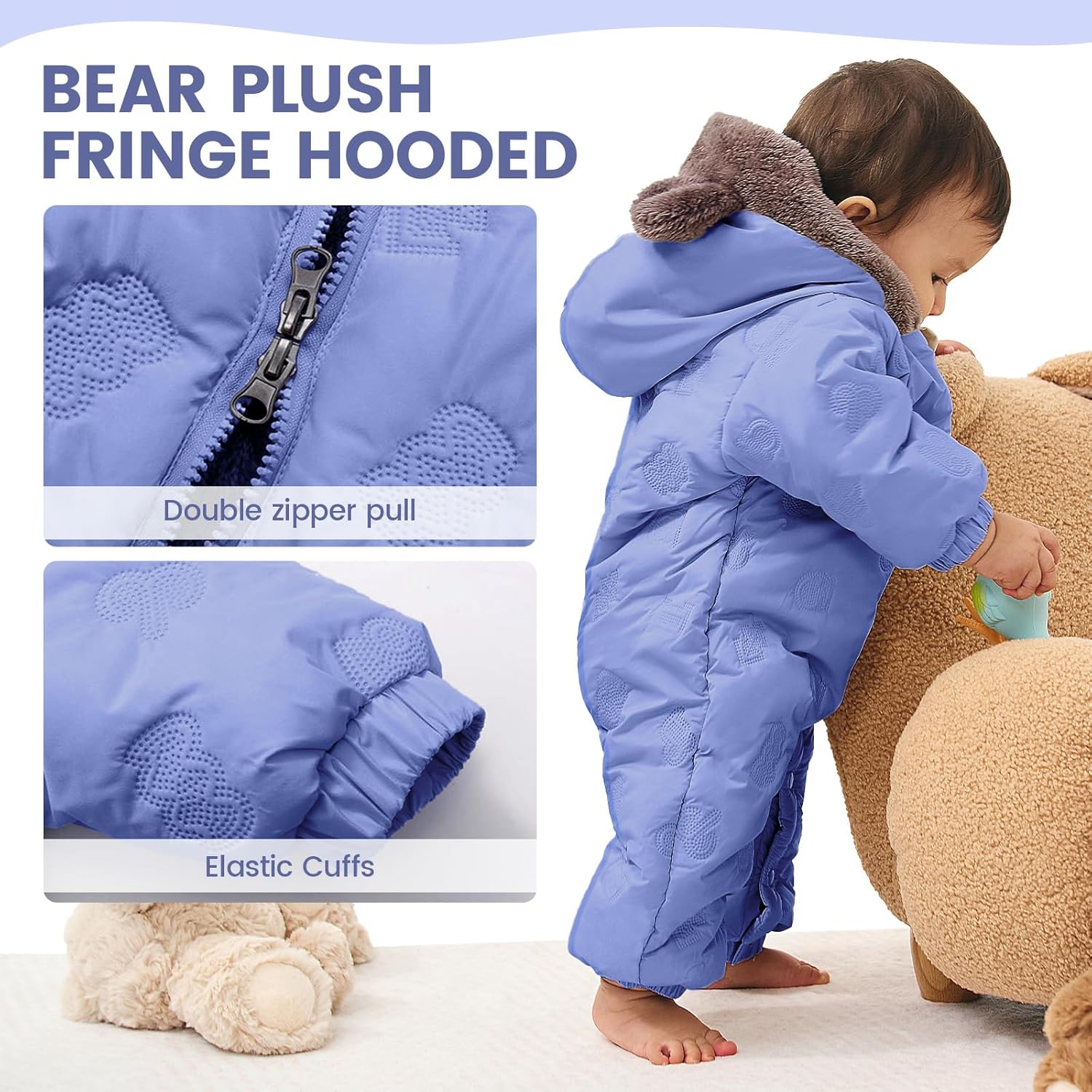 Grenouillère à Capuche Pour Bébé - Areu Bébé