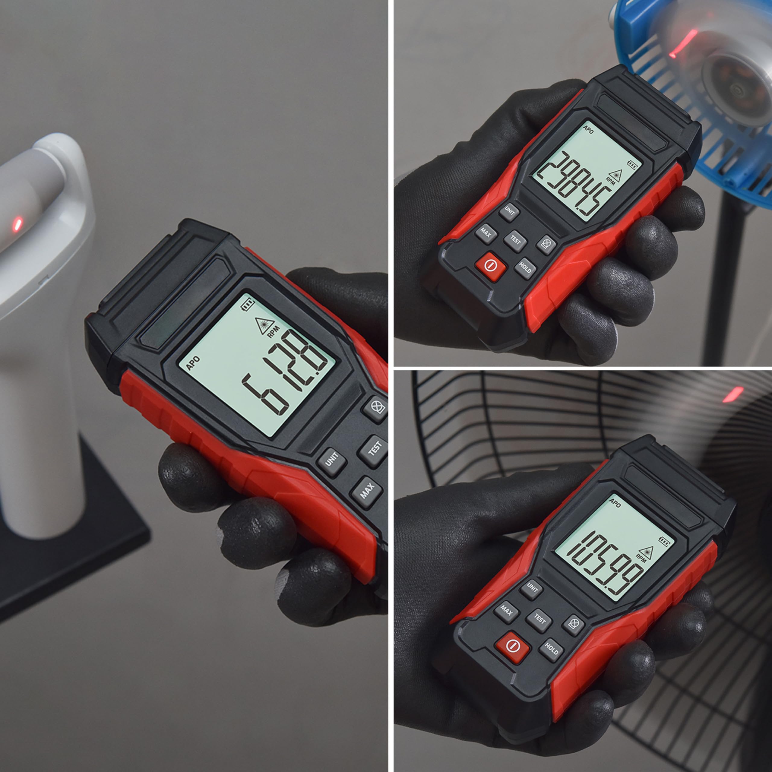 HFS Digital Tachometer - Non-Contact RPM Laser -6 HFS Digital Tachometer - Non-Contact RPM Laser -6