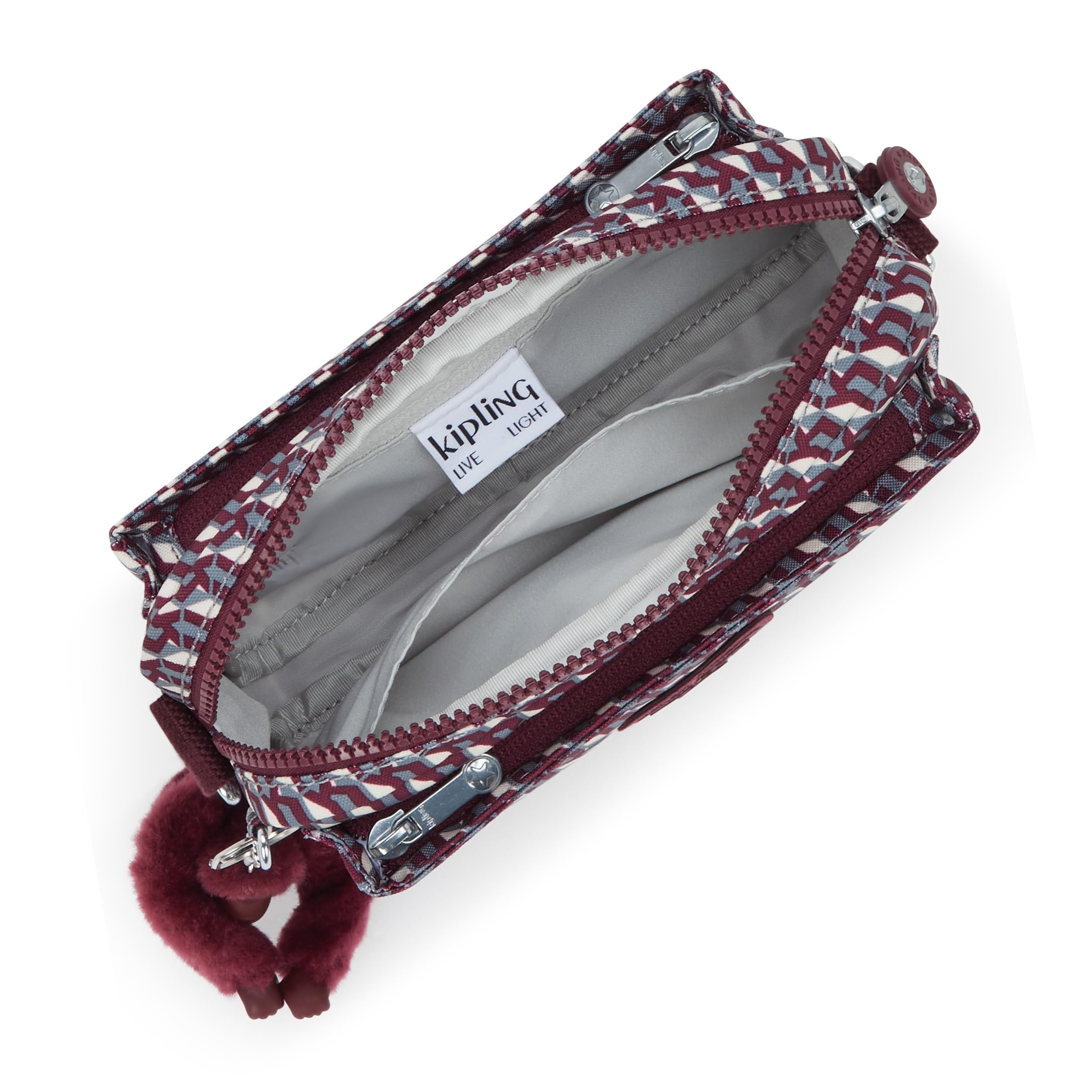 Kipling ABANU Bandolera pequeña, 3DK Wine (Rojo)