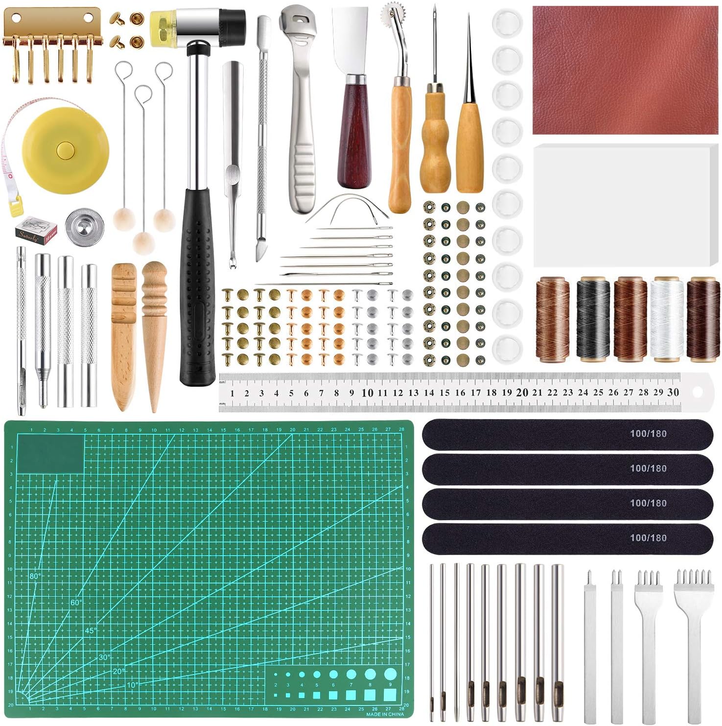 Lot De 6 Outils De Poinçonnage Et Gravure – Set Artisanal En Acier Allié Pour Travail Du Cuir Et Métal