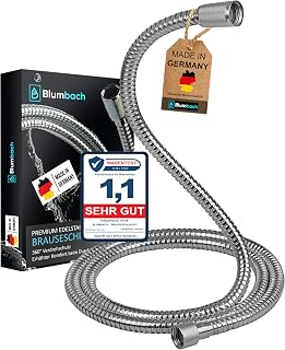 BLUMBACH Duschschlauch 200 cm Edelstahl | MADE IN GERMANY mit Verdrehschutz