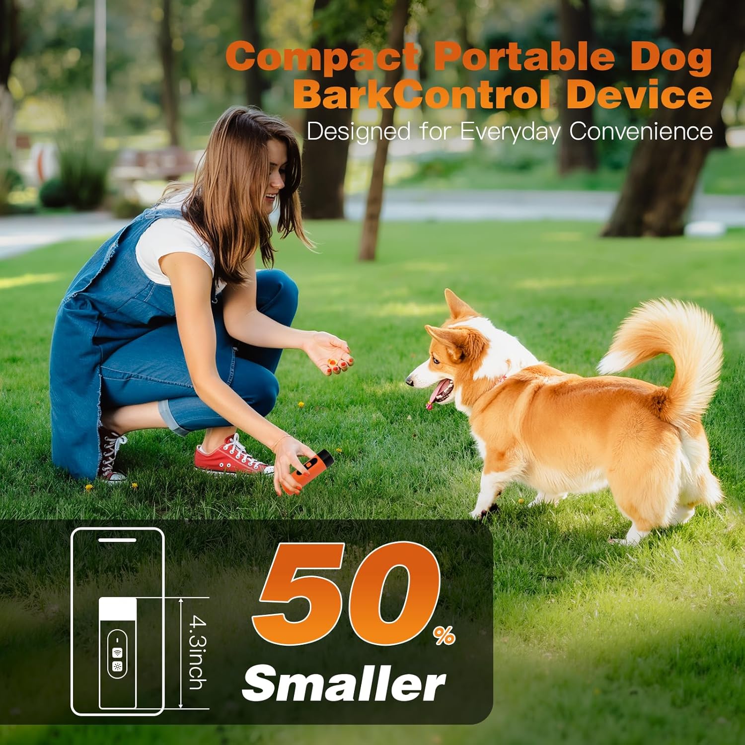 Dog Barking Deterrent Devices, Ultrasonic Anti Barking Device for Dogs, 50FT Range Dog Bark Control, Portable Safe & Humane Stop Dog Barking, Indoor Outdoor Dog Training & Behavior Aids - Image 6