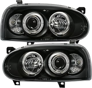 AD Tuning GmbH & Co. KG 930107 Angel Eyes Scheinwerfer Set, Klarglas Schwarz