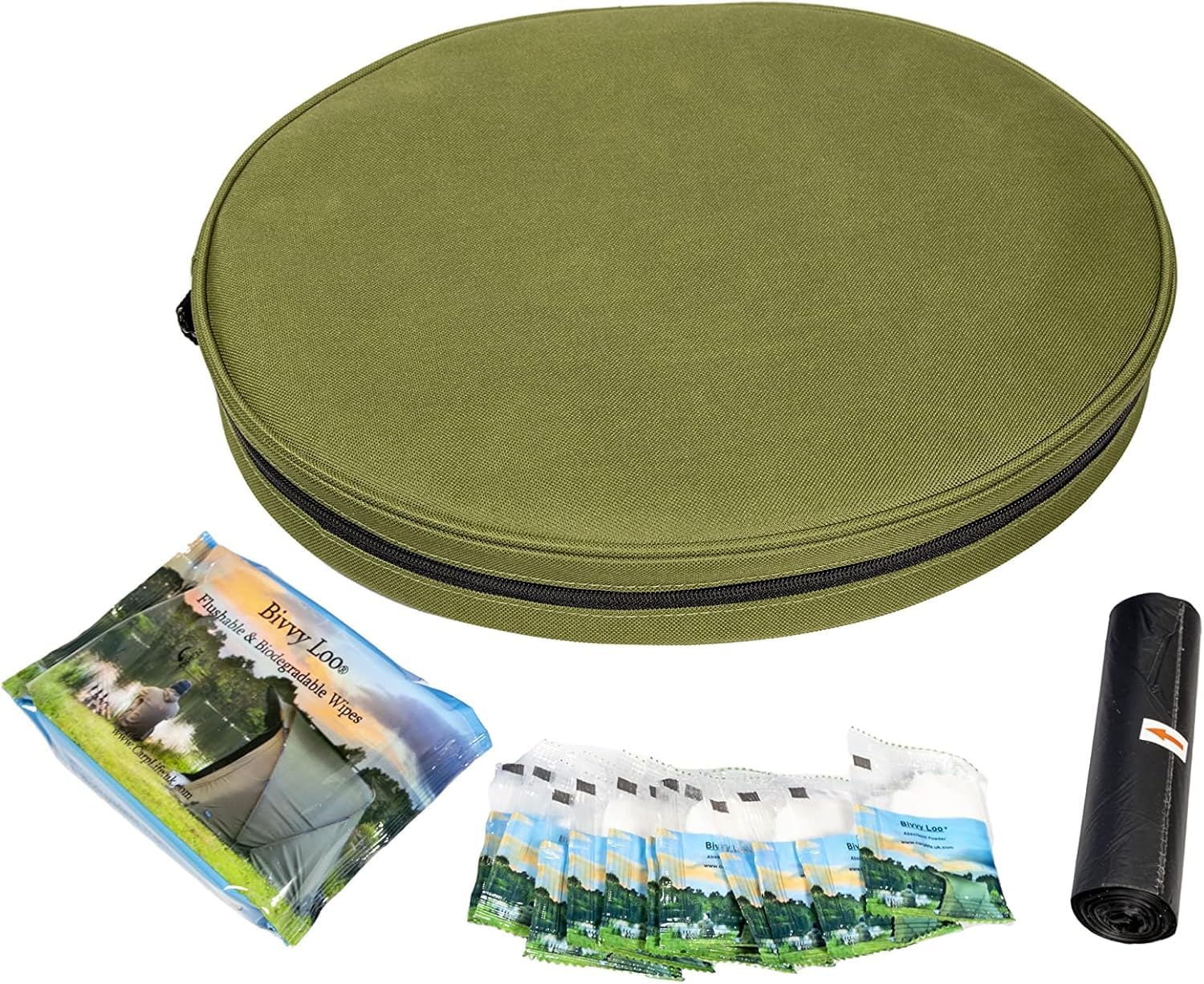 Bivvy Loo Campingtoilette, tragbar, faltbar, max Tragfähigkeit ca. 140 kg, für Camping, Angeln