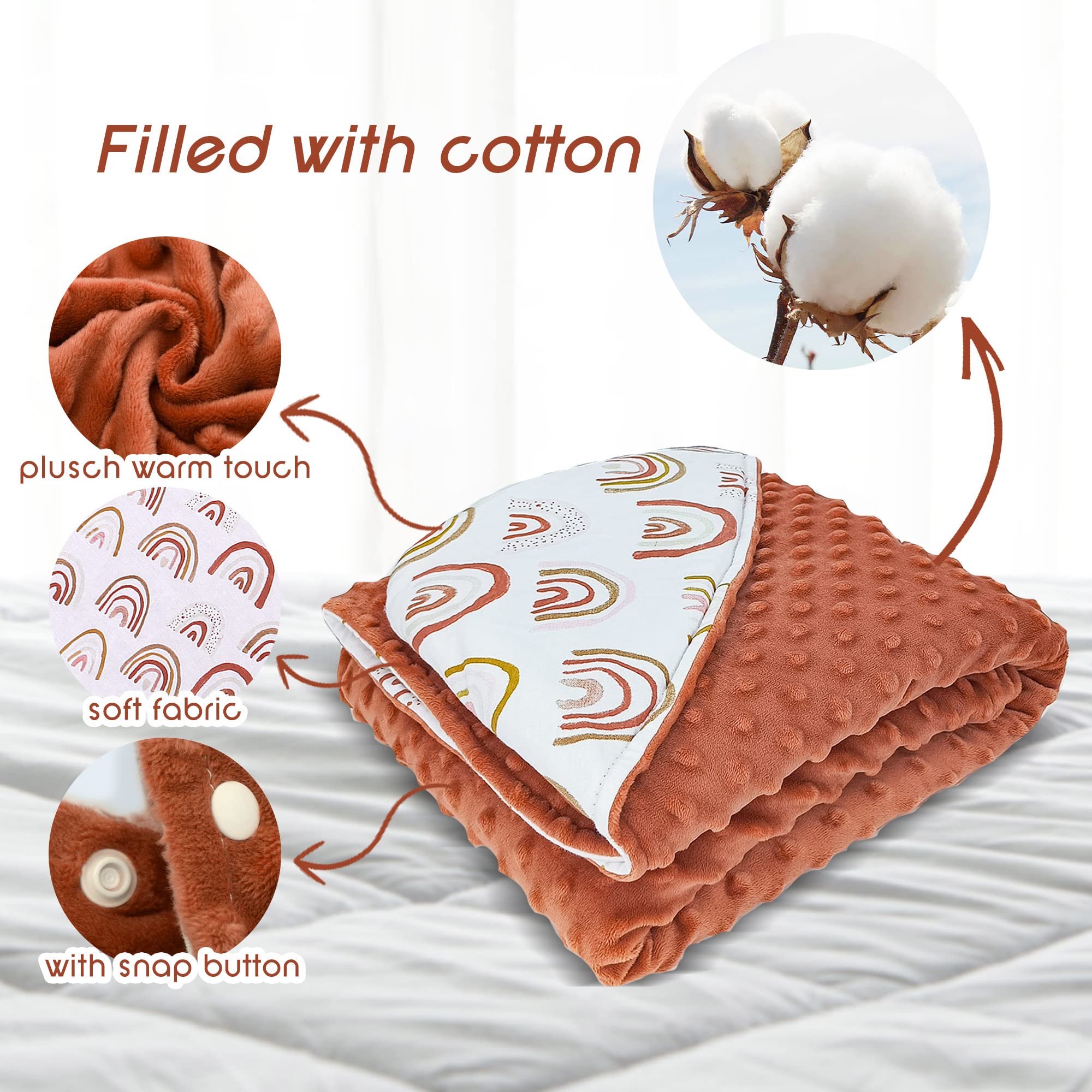 Miracle Baby Einschlagdecke Babyschale Winter Baumwolle Reversible Decke Universal Kuscheldecke 90x90cm für babyschale Kinderwagen mit 8 Punkt Gurt Löcher
