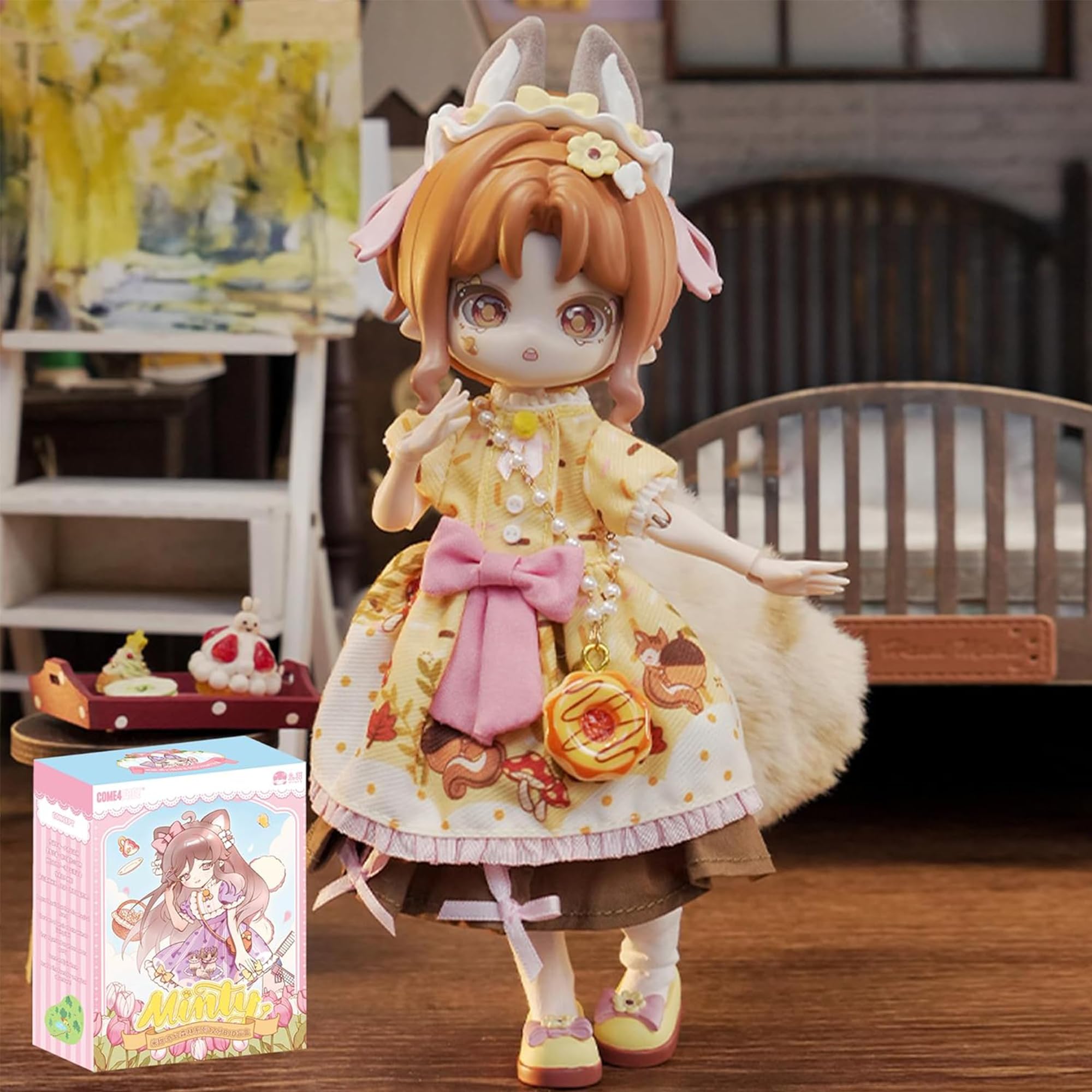 TOYVERSE COME4FREE BJD Minty The Enchanted Forest Series, SuiSui The Squirrel, Standard Edition, 1 piece/19 cm, BJD doll, movable dolls with doll clothes, birthday gift, ages 15 and up — image 1