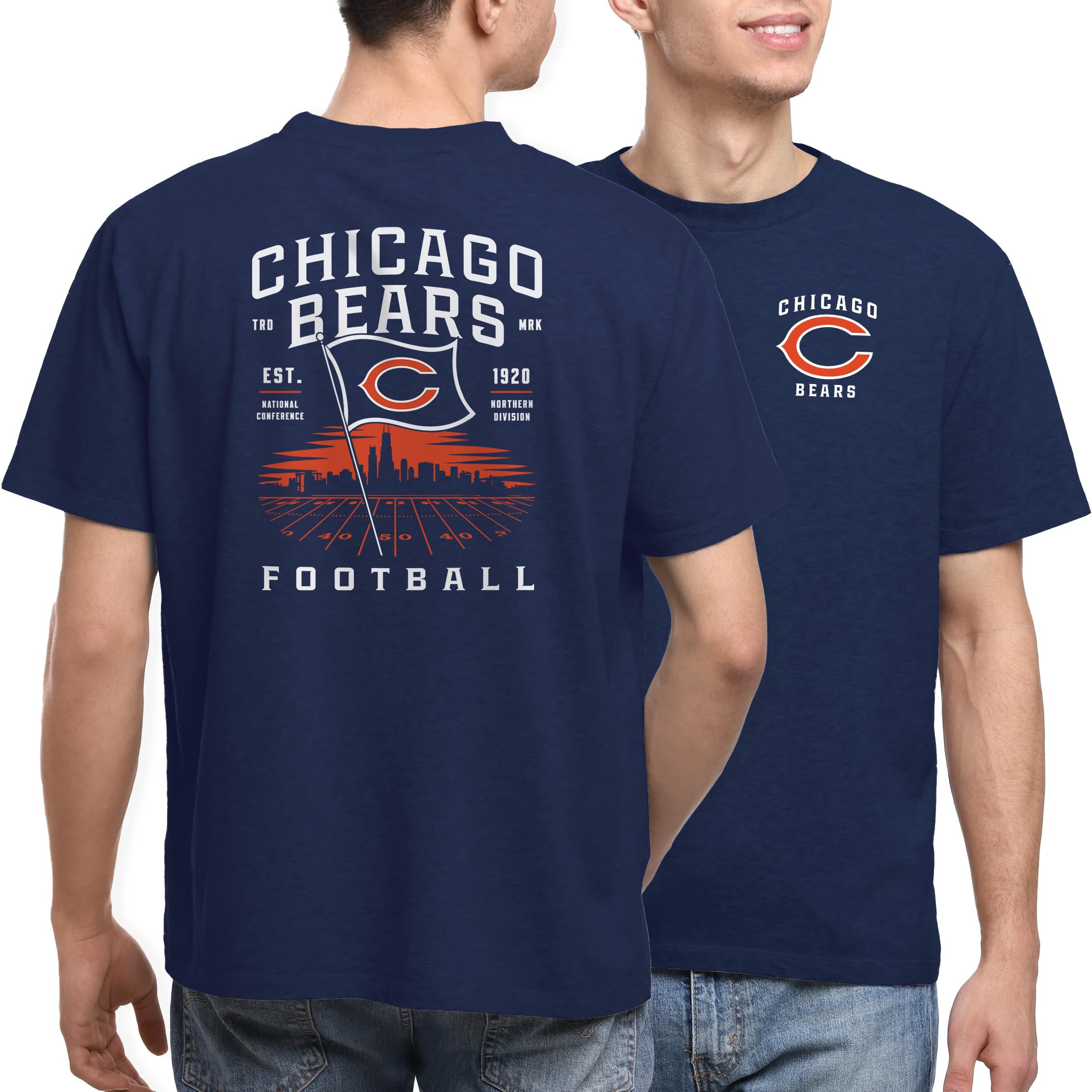 Junk Food NFL - Field Flag Adult SS T-Shirt