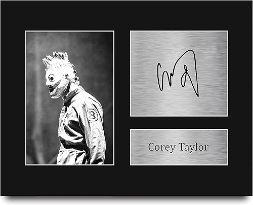 HWC Trading Corey Taylor Slipknot Gifts USL Imagen Impresa con Autógrafo Firmado para Fanáticos de Recuerdos Musicales - Tamaño Carta de EE.UU