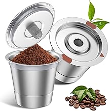 Noalto Reusable K Cups for Keurig,Stainless Steel Refillable Coffee Pods - Metal K Cup Reusable Coffee Filter for K-Classic K-Elite K-Express K-Mini Keurig 1.0 & 2.0, BPA Free (2 pack)