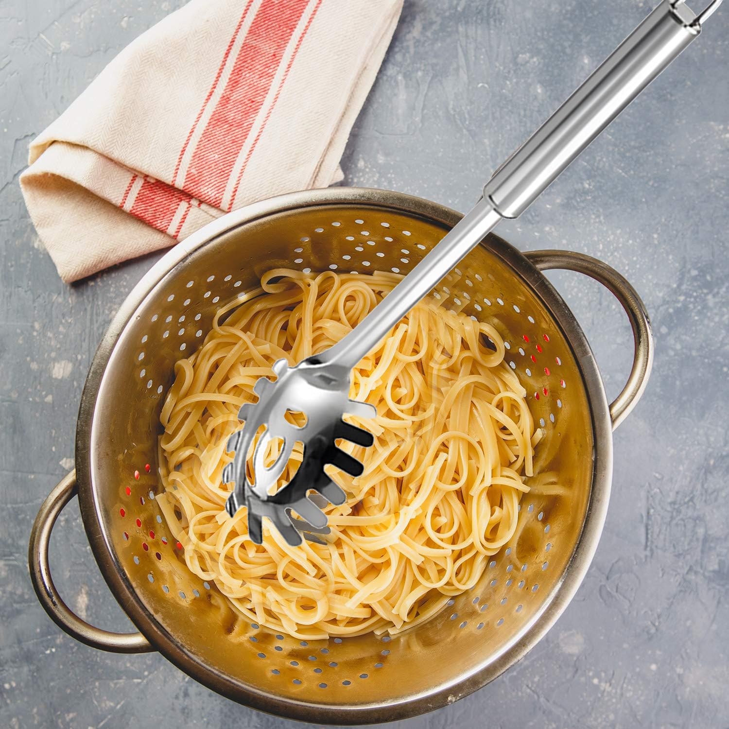 2 Pinze Da Cucina In Acciaio Inossidabile - Per Pasta, Insalate E Carne, Lavabili In Lavastoviglie - Foto 9