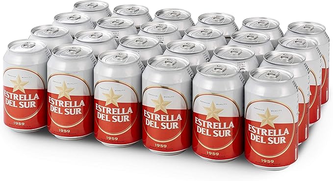 Pack 24 latas de cerveza Damm Estrella del Sur de 33cl