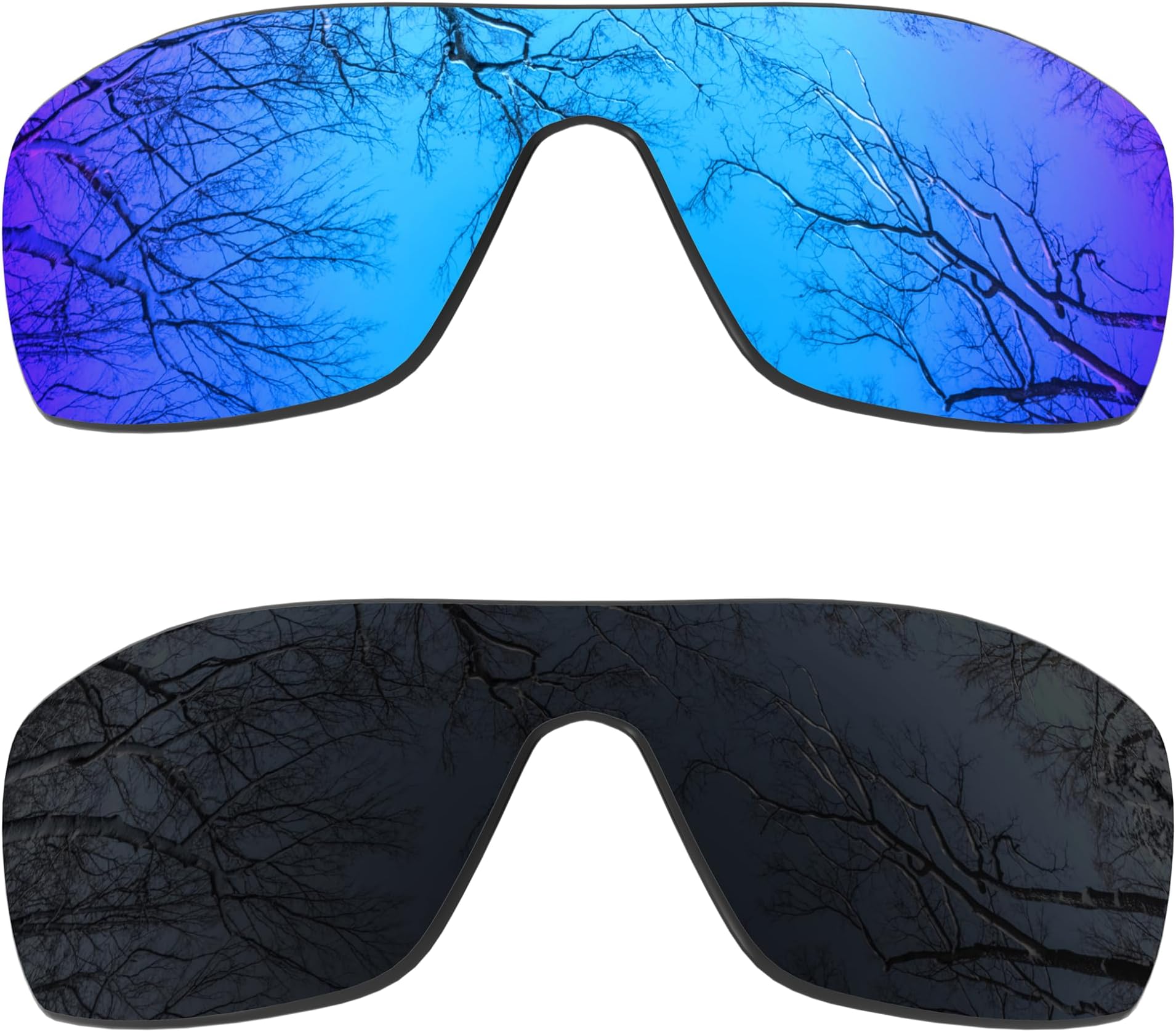 2 Pair Polarized Replacement Lenses Compatible with Oakley Batwolf OO9101 Sunglasses