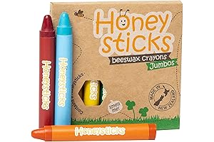 Honeysticks Original Jumbo Crayons: Non-Toxic, 100% Pure Beeswax, Easy-to-Hold for Little Artists