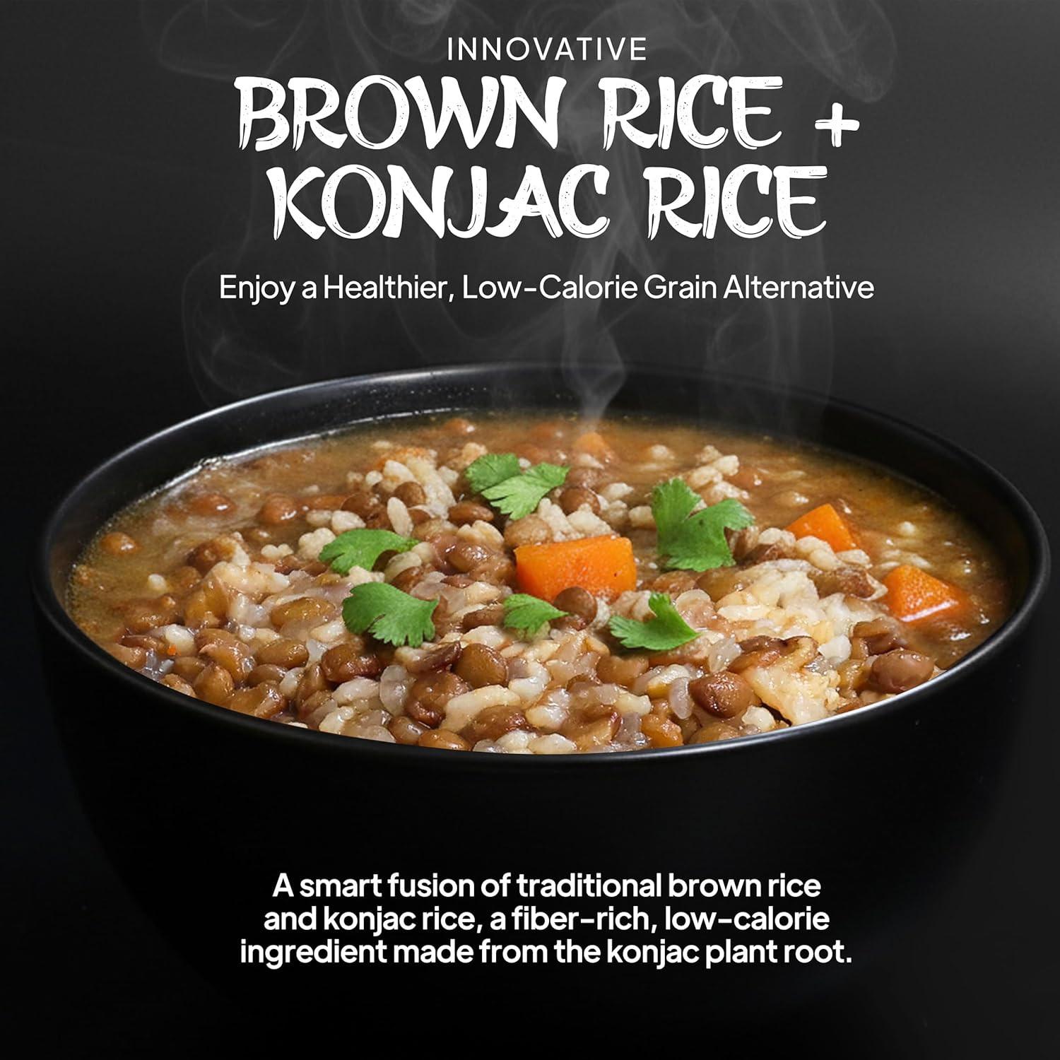 【Izukappa froｍ Japan】160g x 20pc of Brown Zen Rice, Low-Calorie Option, Shirataki Rice, Just 90 Seconds in Microwave, Easy to Prepare & Store