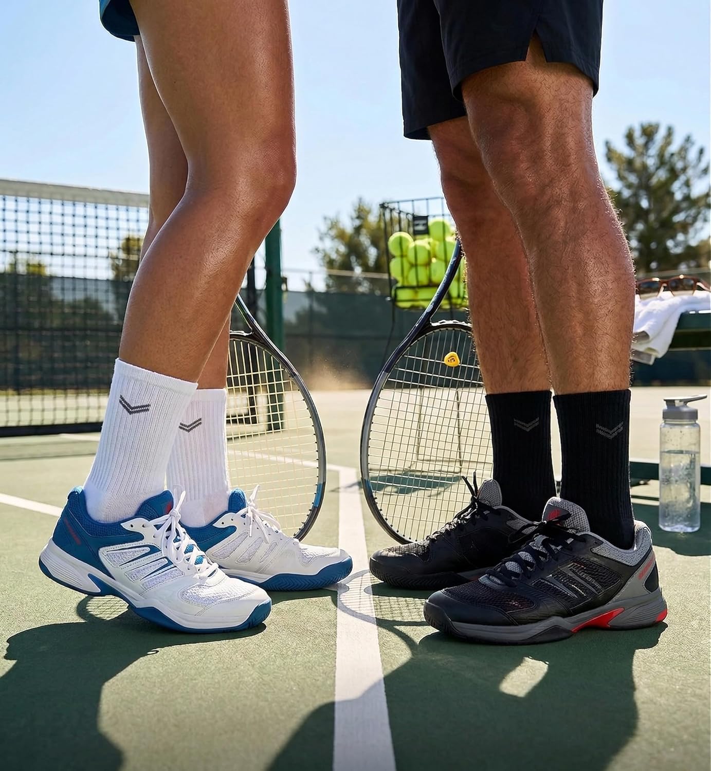 Bulusorganic Crew Socks, 3 Pair of 100% Organic Terry Cotton Socks, Compression for a Secure Fit, Reinforced Toe and Heel
