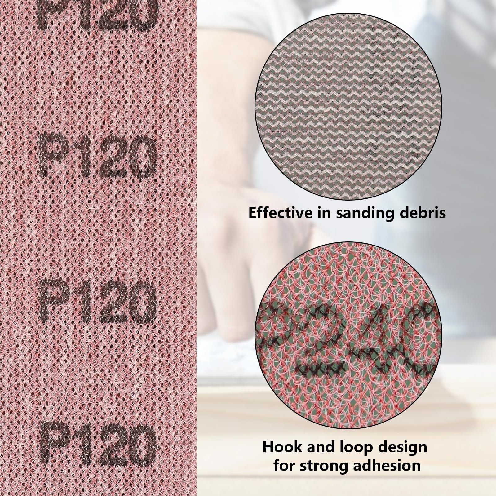 Strisce abrasive a rete,25 Strisce di Levigatura 70x198 mm Confezione di Ogni Grana 80, 120, 180, 240, 400 per Levigare Senza Polvere Legno, Stucco, Vernice, Plastica