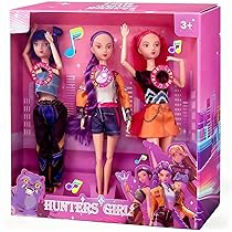 Bambole 𝐊-𝐏𝐎𝐏 𝐃em0n 𝐇unders 29 cm – Figurine K-pop Huntrix Rumi, Mira, Zoey Articolate con Vestiti, Accessori e Musica – Giocattolo per Bambine, Collezione e Regalo Fan (B)