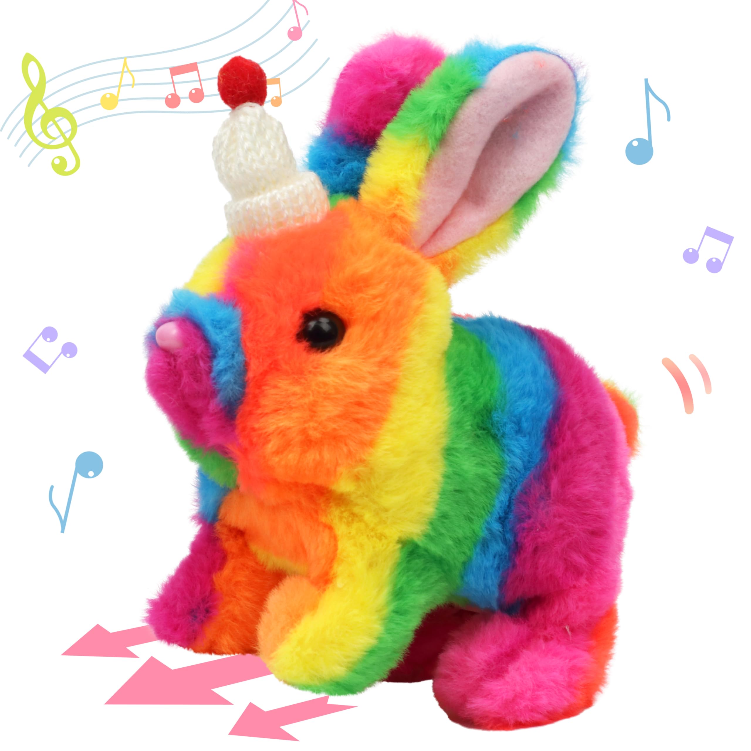 Amazon.com: Hopearl Hopping Rabbit with Hat Interactive Electronic
