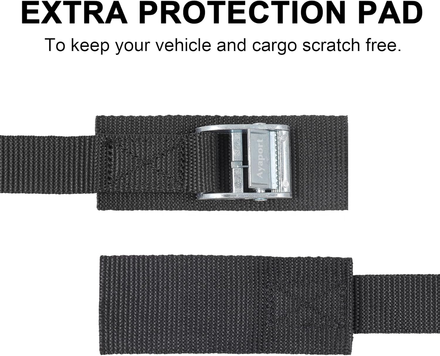 Ayaport Lashing Strap Tie Down Straps Cam Buckle Straps 12ft Padded Strap for Trucks, Roof Rack, Cargo, Kayak - Image 4