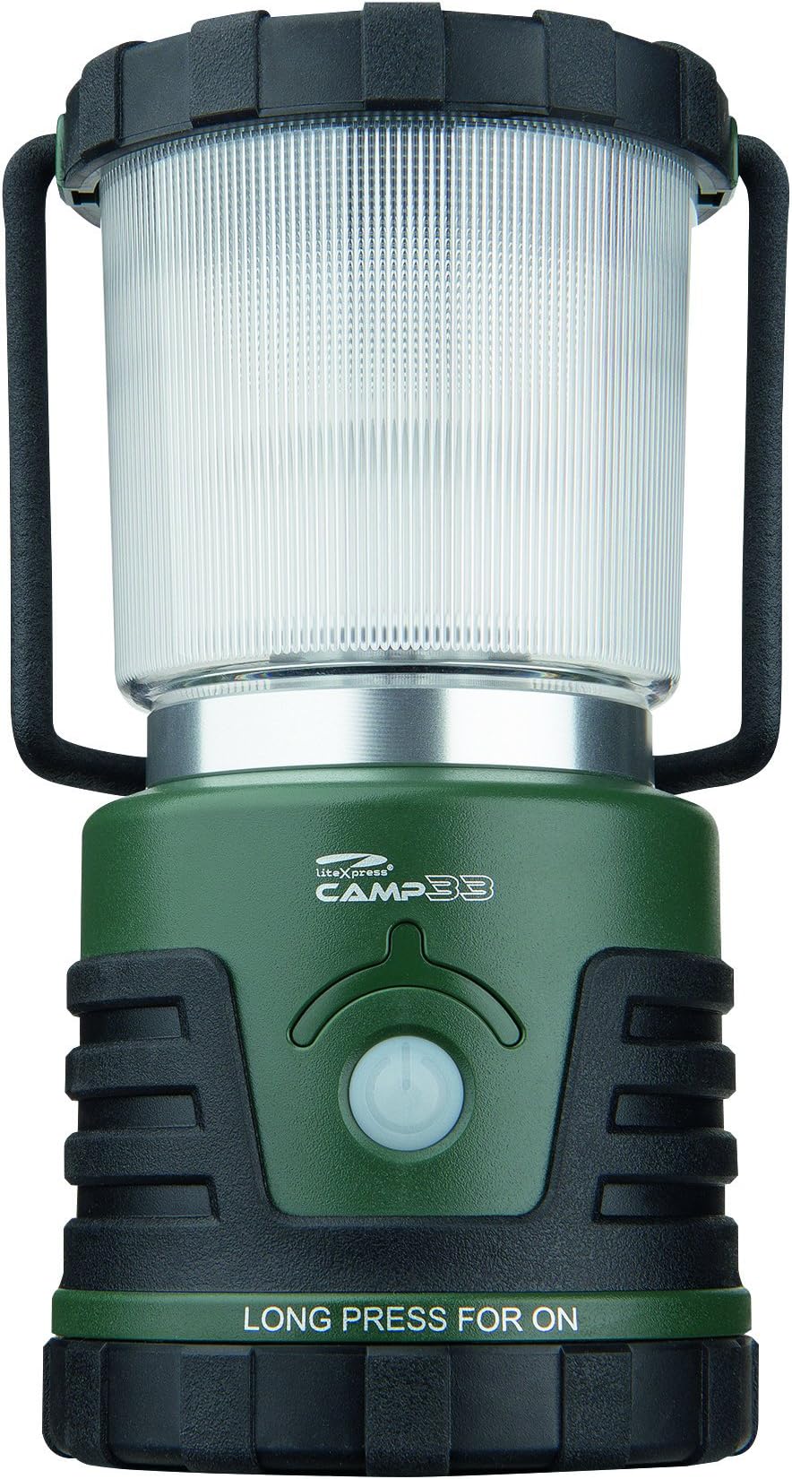 LiteXpress33 Camping Lantern 530 lumens, Power Output Complies with ANSI Standard, Black/Green
