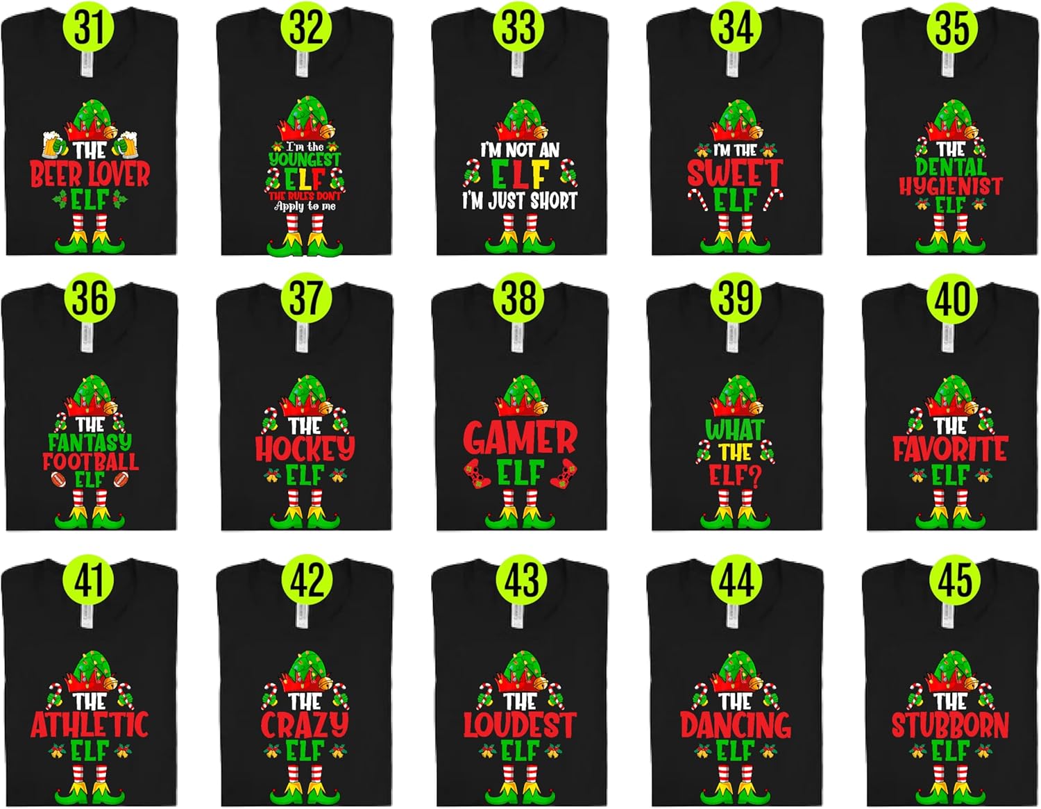 Matching Christmas Elf T-Shirt Set | Funny Family Matching Shirts | Holiday Group Outfit | Mommy Daddy Kids Custom Costume White - Image 6