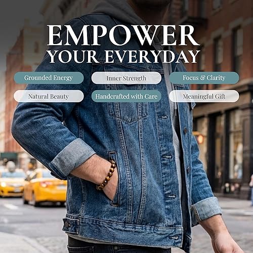 Miniatura 7 de Cherry Tree Collection - Pulseras de cuentas de piedras semipreciosas para mujeres y hombres, tamaños pequeños, medianos y grandes, cuentas redondas