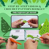 Vista 21 de Crochetta Kit de ganchillo para principiantes, kit de animales de ganchillo Amigurumi con tutoriales en video paso a paso, paquete de inicio