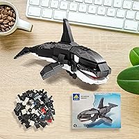 Vista 6 de KAZI Orca Toys Bloques de construcción, juegos de juguetes de construcción de criaturas marinas profundas, juguetes de animales del océano