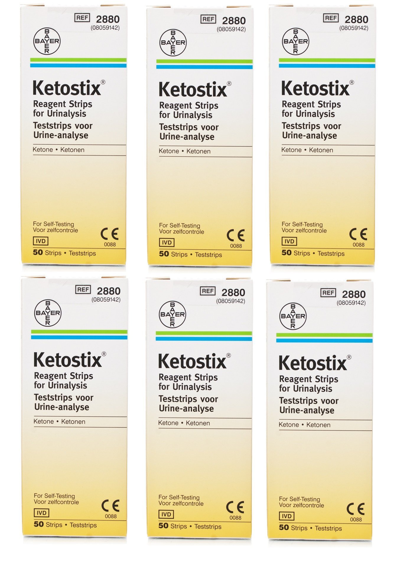 Bayer Ketostix - Strisce reagenti (Ketone), confezione da 6