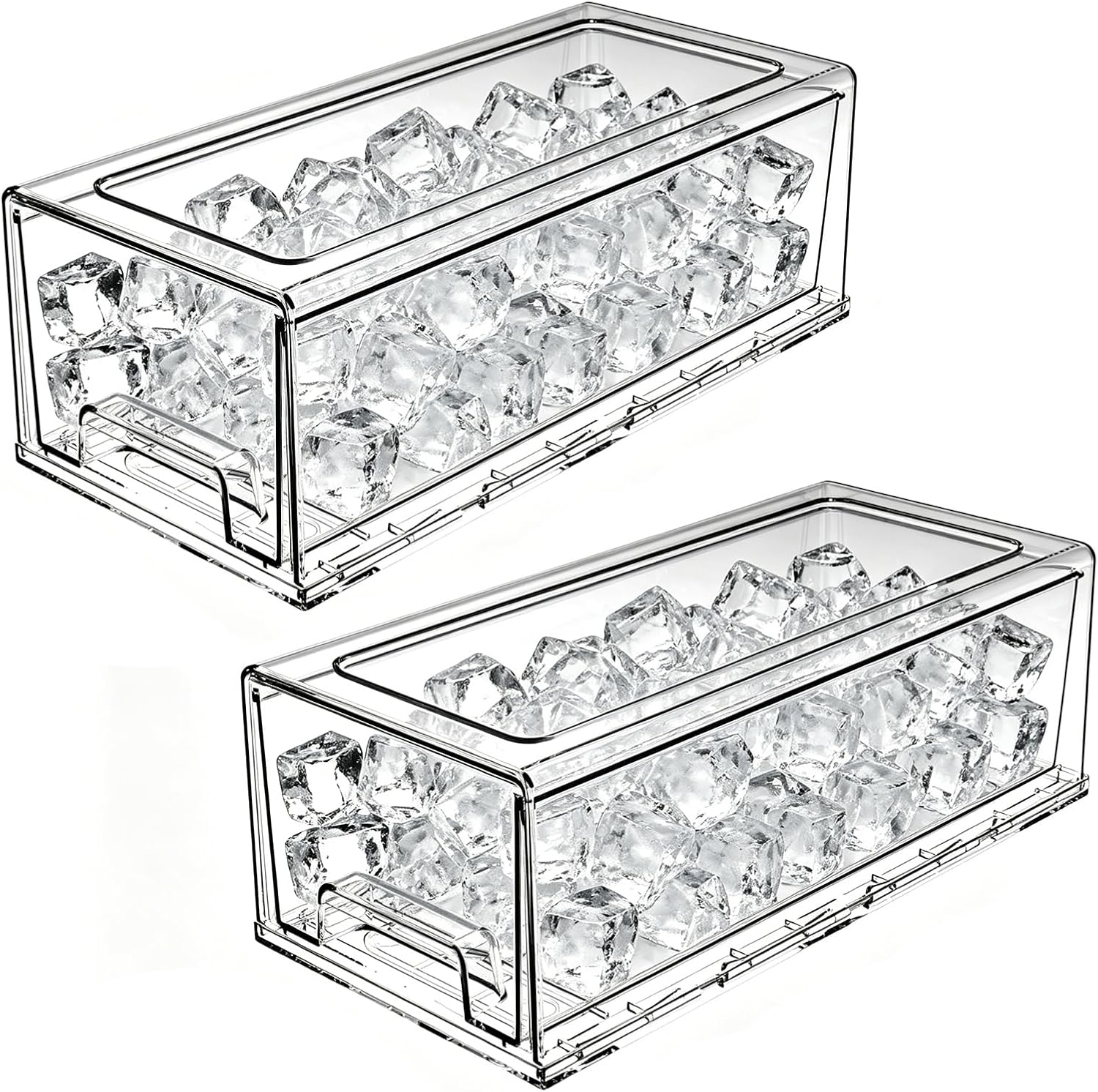 clear Drawer-Type Plastic Storage Box Bins Organizer，Family First Aid Kits Medicine cabinet Box Organizer,Closet ，Shelf，Ointments, Adhesive Bandages，Cosmetics,Office Items (clear, 2M)