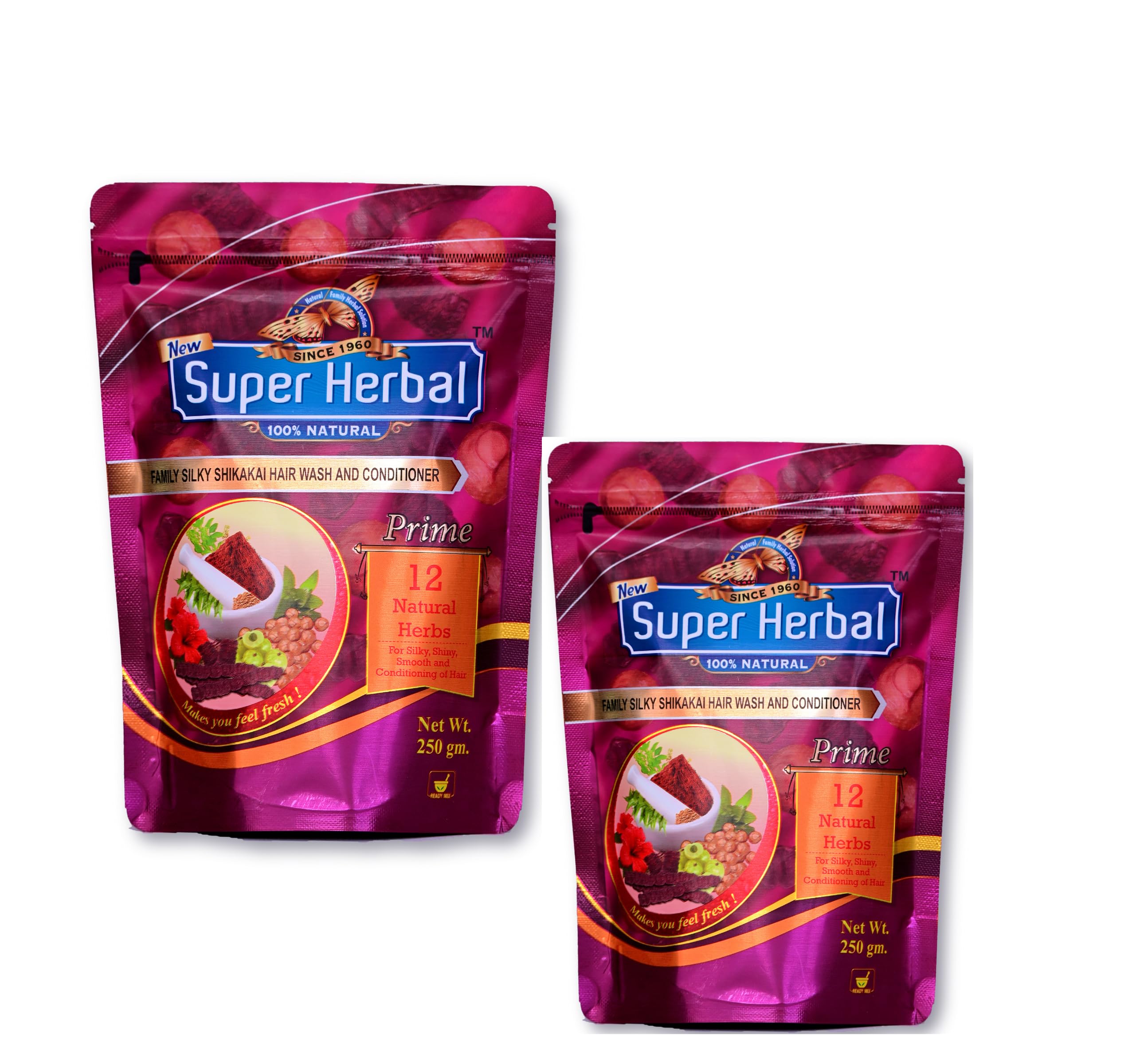 New Super Herbal Prime Silky Shikakai -250gms(pack of 2) Natural and Organic shikakai Shampoo Powder-image-19