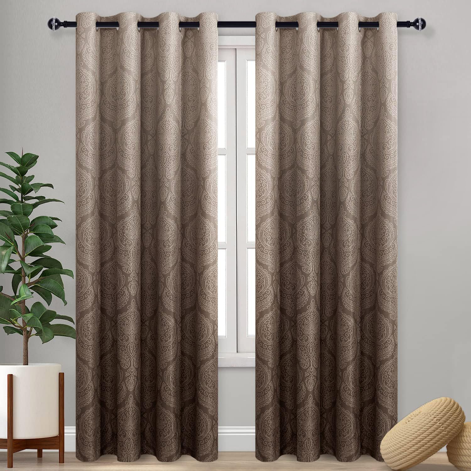 DWCN Ombre Blackout Curtains for Bedroom