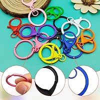 Vista 53 de 30Pcs Lobster Claw Clasps Keychain for Jewelry Making,Metal Lobster Clasp Swivel Trigger Clips with Jump Rings Flat Split Keychain Ring for DIY