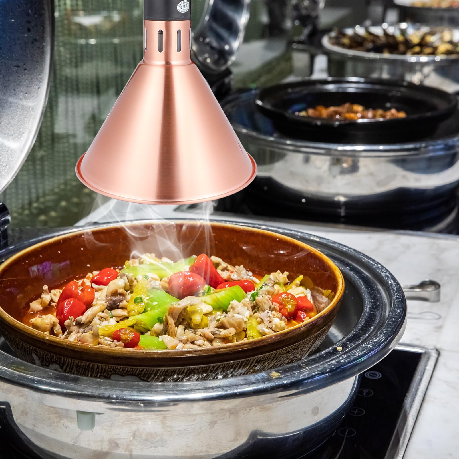 1 Pc Lampada scaldavivande Piano scalda Pizza Lampada riscaldante per rettili Lampadina Lampada a Sospensione per scaldavivande Luce del Cibo dell'hotel Il Riscaldamento Stufa