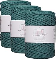 Vista 132 de Makromecity, Cordón de macramé de un solo hilo de 3 mm x 100 yardas (300 pies) Hilo de algodón azul marino de 3 mm de un solo hilo para arte