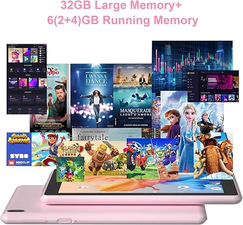 Miniatura 10 de YQ10SGOLD Tablet Android 13 de 10.1 pulgadas con 6 GB de RAM, 64 GB de ROM, cámaras duales, teclado 2 en 1, funda plegable, GPS