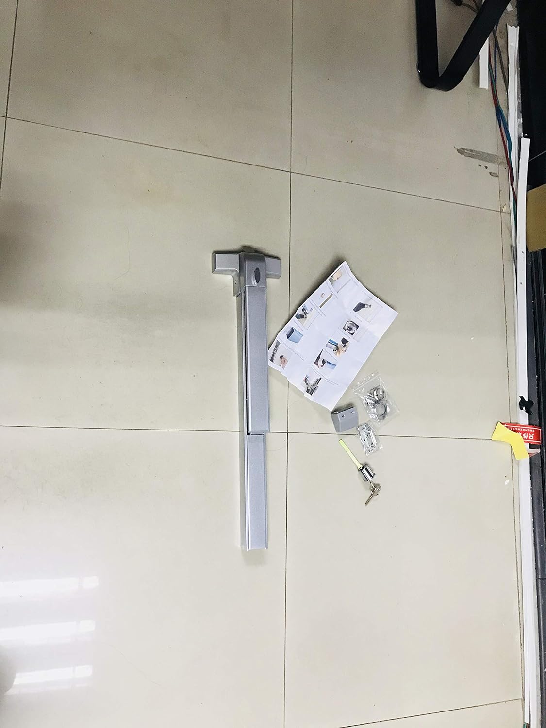 Door Push Bar Handles, Heavy Duty Commercial Grade Exit Device, Stainless Steel, 27 inches