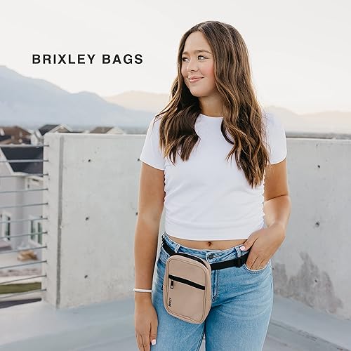 Miniatura 7 de Brixley Bolso Bandolera Cruzado Bolso de Viaje para Mujeres, Bolso Bandolera de 9 Bolsillos, Riñonera de 5 Posiciones Múltiples para Uso Diario y