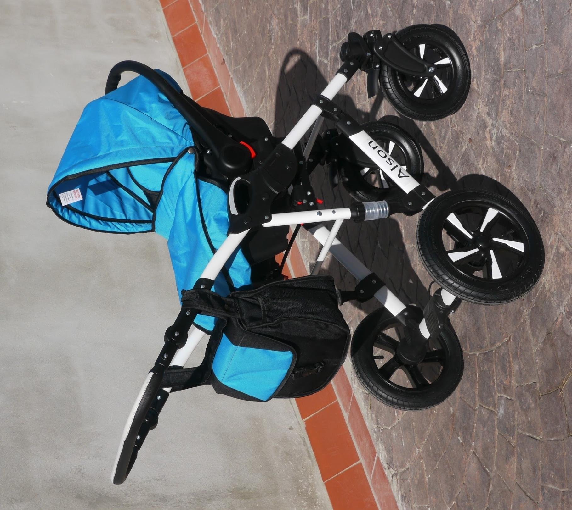 Cochecito bebe 3 piezas X-Trall. Negro + azul