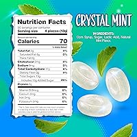 Vista 2 de Crystal Mint, caramelo duro de mentas refrescantes, sabor natural, bolsa de 2 libras (alrededor de 200 piezas)