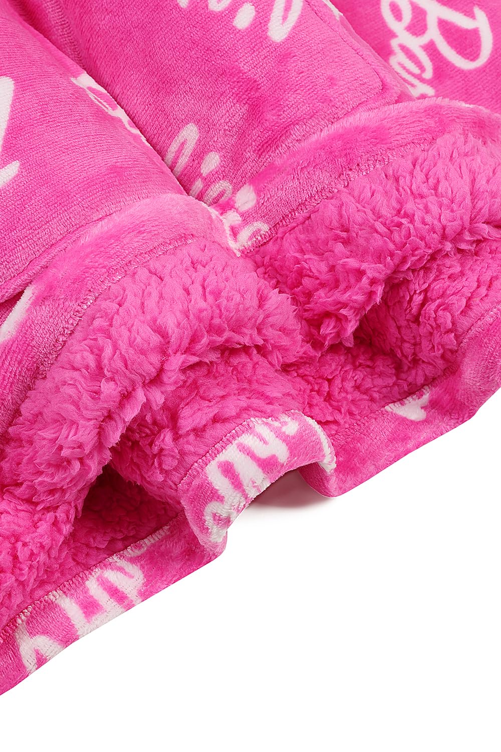 Barbie Sweat à capuche en polaire rose entièrement doublé pour filles, couverture polaire surdimensionnée pour enfants