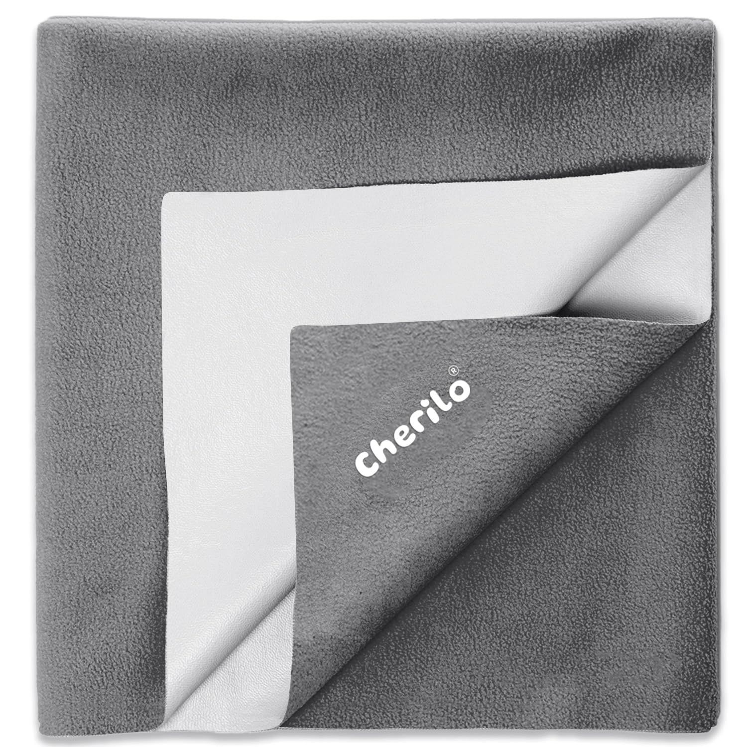 Cherilo Quick Dry Waterproof Protector Baby Dry Sheets, Small (50cm X 70cm)| Grey, Pack of 1