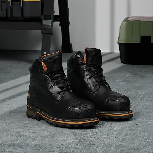 Vista 29 de Timberland PRO Botas de trabajo industriales con aislamiento impermeable Boondock Comp Toe para hombre de 6 pulgadas Negro-2024 Nuevo