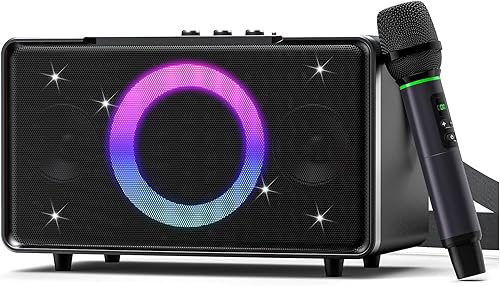 GFEEN Altavoz Bluetooth portátil pico de 200 W, graves profundos, tiempo de reproducción de 15 horas, altavoces inalámbricos para fiestas grandes,