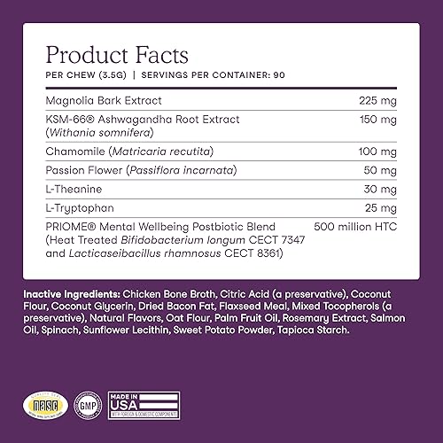Miniatura 5 de Masticables calmantes para perros Fera Pets  Apoyo para el alivio de la ansiedad  Promueve la relajación  Mezcla de Ashwagandha y Priome Postbiótico