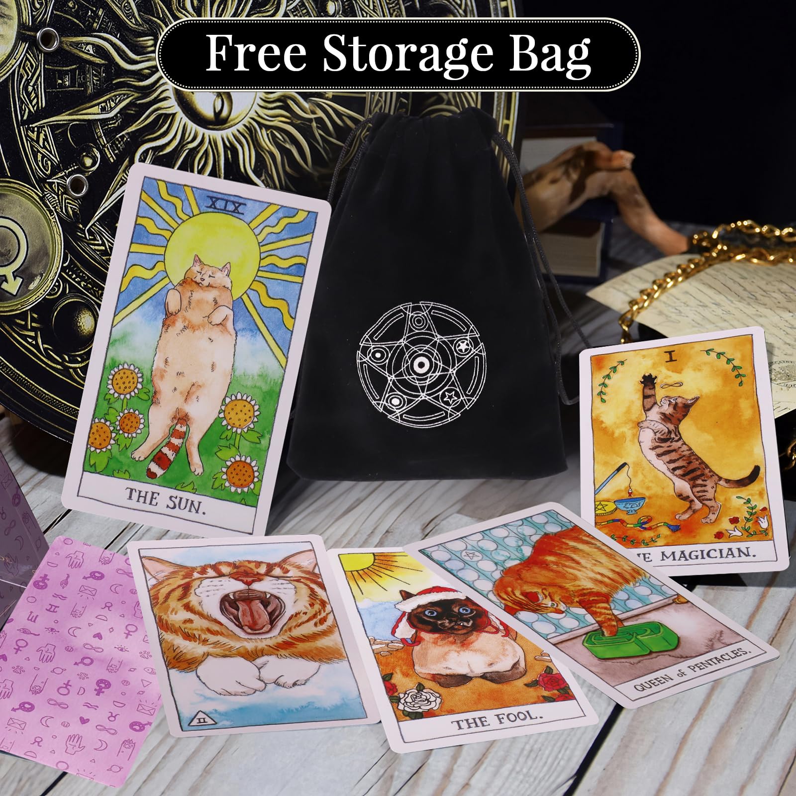 Tarot Cards Deck with Card Storage bag 78 Classic Original Tarot Deck for Fortune Telling Ideal for Beginners to Experts - Image 4