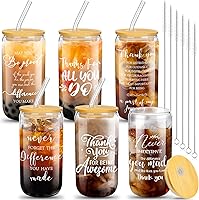 Vista 1 de Juego de 6 regalos de agradecimiento para empleados, regalo de equipo de agradecimiento a granel, compañeros de trabajo, lata de 16 onzas, vaso