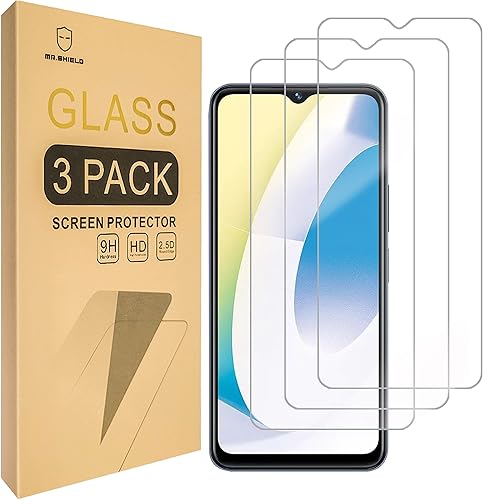 Mr.Shield [Paquete de 3] Protector de pantalla para Vivo Y22s/Vivo Y22 [vidrio templado] [Vidrio japonés con dureza 9H] Protector de pantalla