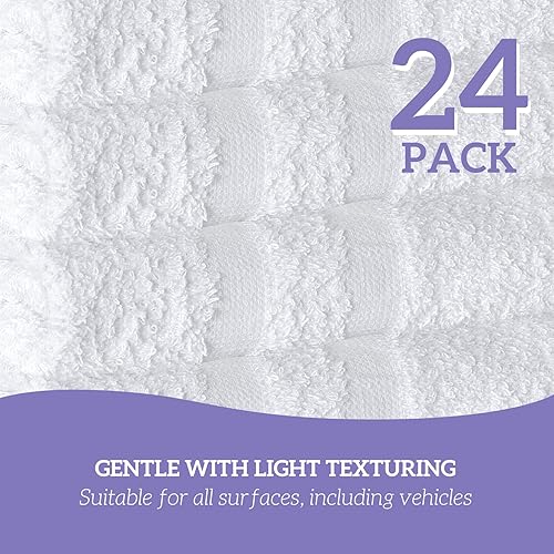 Miniatura 4 de GREEN LIFESTYLE Toallas blancas, calidad de spa, súper suaves y absorbentes, para gimnasio, piscina, spa, salón y hogar (toalla de mano, paquete de