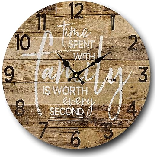 Round Farmhouse Wall Clock